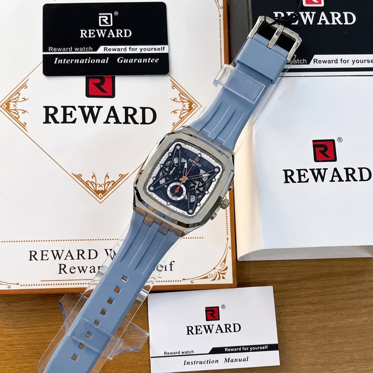 Reward VIP Skeleton – Premium Square Design Watch With Soft Silicone Strap | 🎁 Looking for a Stylish Gift?